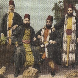 Ottoman Jews, wearing fezes